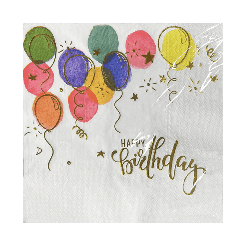 33x33 Všetko najlepšie k narodeninám Elegantné obrúsky s horúcou pečiatkou SJ5201